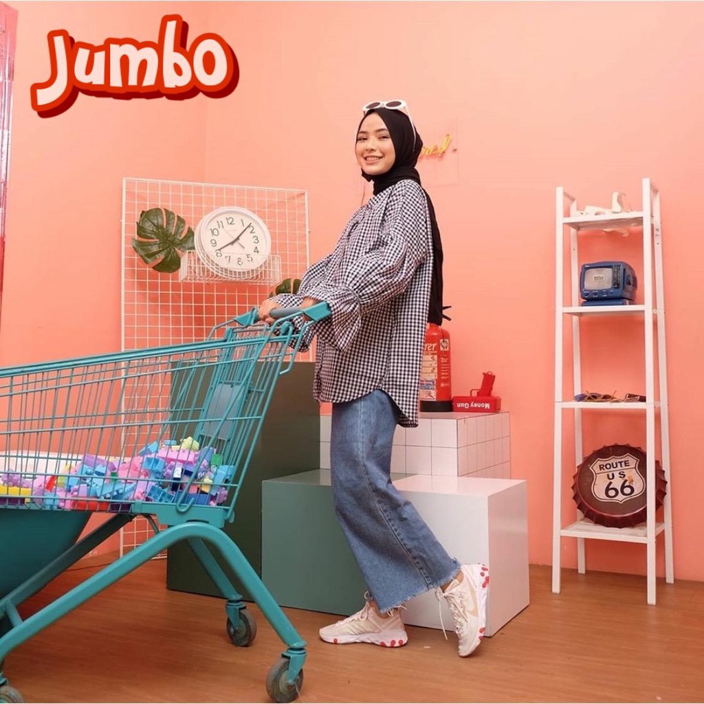 VS GG - baju KEMEJA jumbo wanita TEROMPET