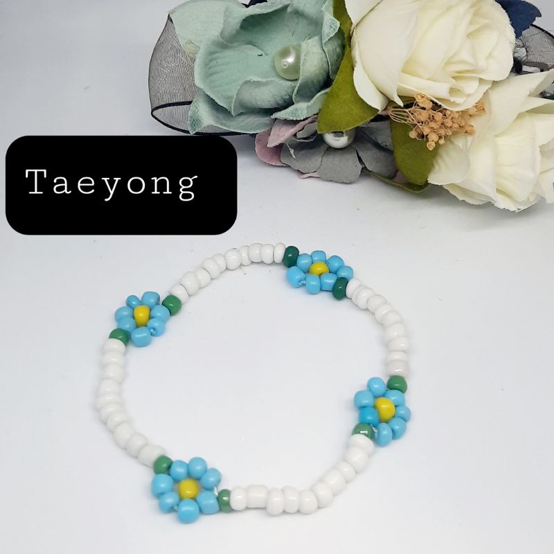 {COD}Gelang Manik / Gelang Beads Korea / Gelang Bunga /Gelang Kpop/ Korean Beads Bracelets/Daisy beads-Taeyong