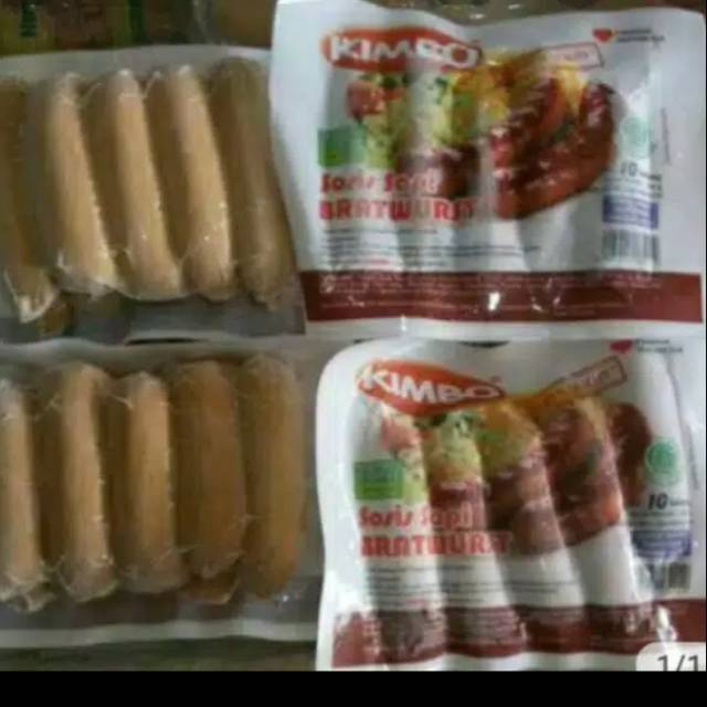 

KIMBO Sosis Sapi Mini Bratwurts isi 10 Pcs