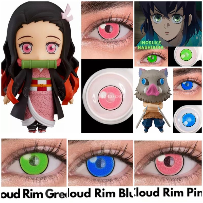 (◍•ᴗ•◍) Softlens karakter Cosplay Cloud Rim Halloween nezuko inosuke
