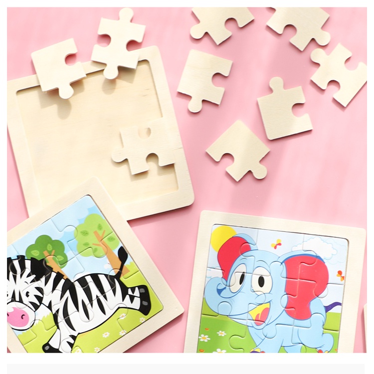 Mini wooden puzzle kayu anak mainan edukasi jigsaw  L176