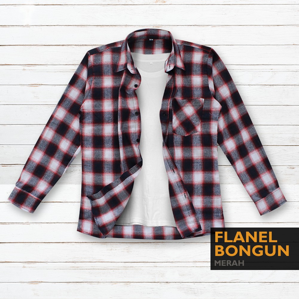 AZURE FASHION HEM FLANEL BOGUN | KEMEJA PRIA | LENGAN PANJANG | REMAJA I CASUAL