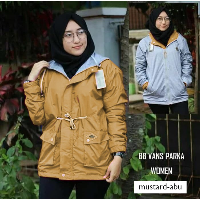 Jaket Parka BB Complete 20 Warna - Jaket Parka Bolak Balik Wanita