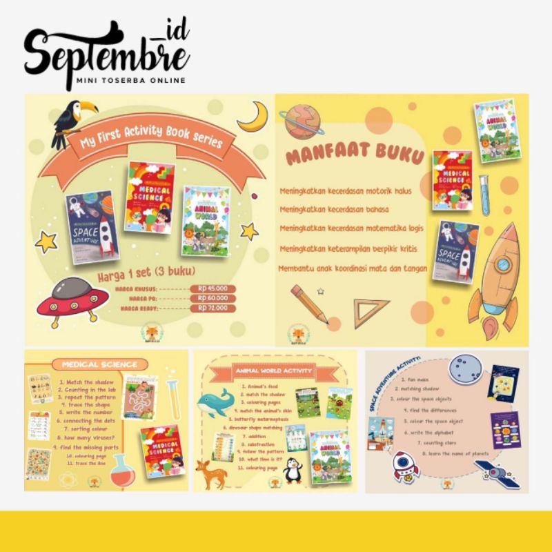 

Buku Anak Set 3 pcs Little Star My First Activity Book Buku Aktivitas Anak