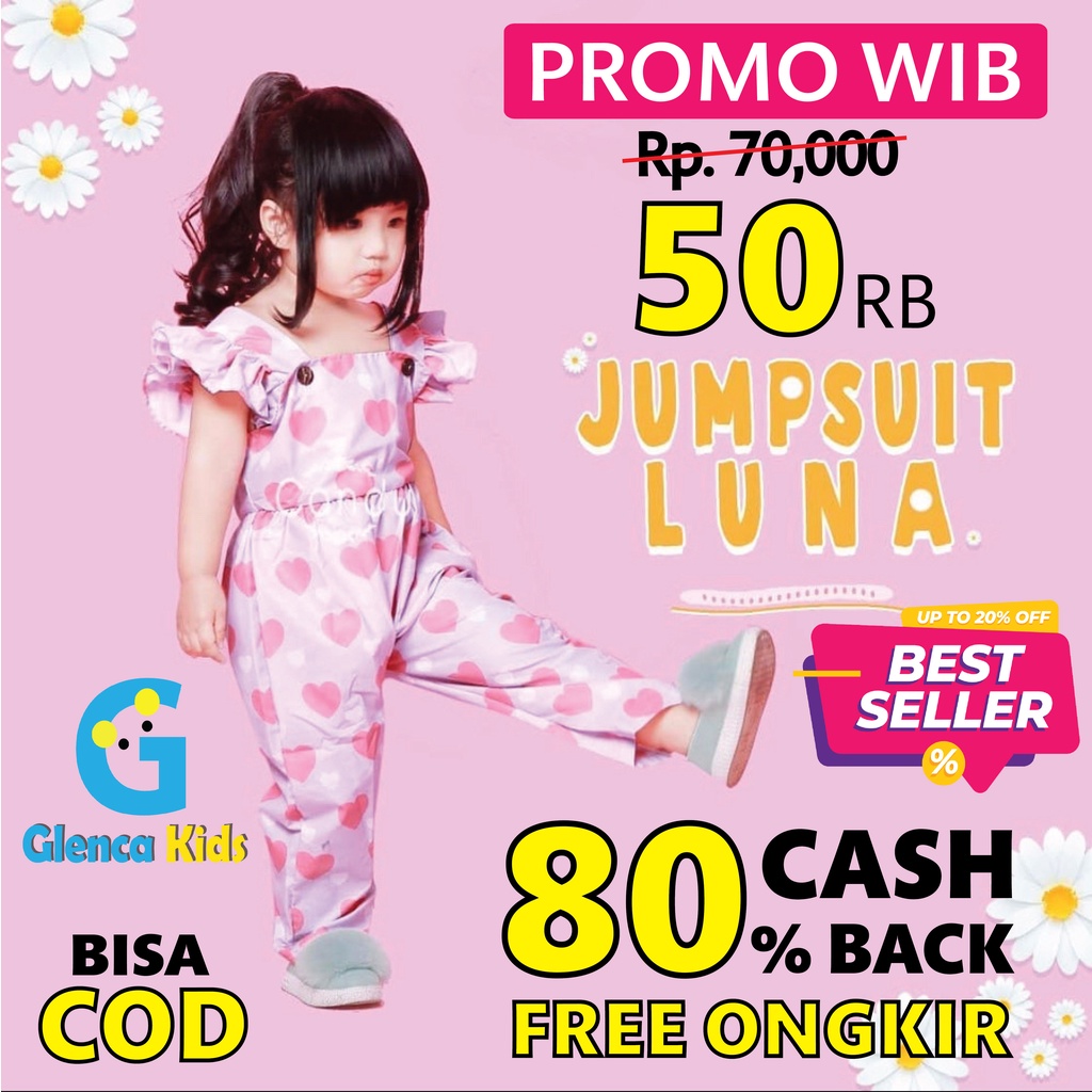 BAJU PAKAIAN DRESS DRES KODOK JUMPSUIT JAMSUIT JUMSUIT ANAK BAYI CEWE CEWEK PEREMPUAN HARIAN USIA UMUR 1 2 3 4 5 TH THN TAHUN KATUN TERBARU 2021 COD SURABAYA GRESIK SIDOARJO MOJOKERTO MALANG MADIUN JAKARTA DEPOK BEKASI TANGERANG GLENCA KIDS GLENCAKIDS-1