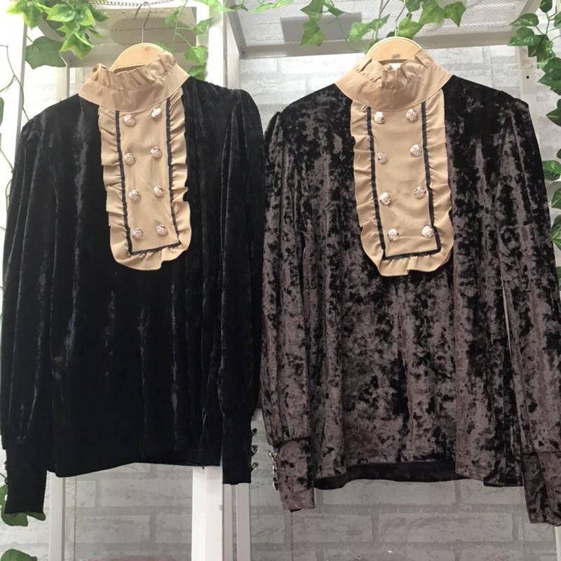 youngmoodis Gaby blouse velvet Import