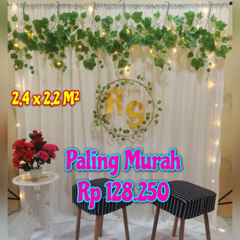 Backdrop murah untuk lamaran khitbah tunangan aqiqah tasyakuran