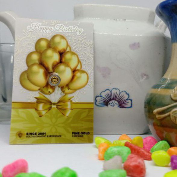 Happy birthday Gift series minigold 0,25 gr