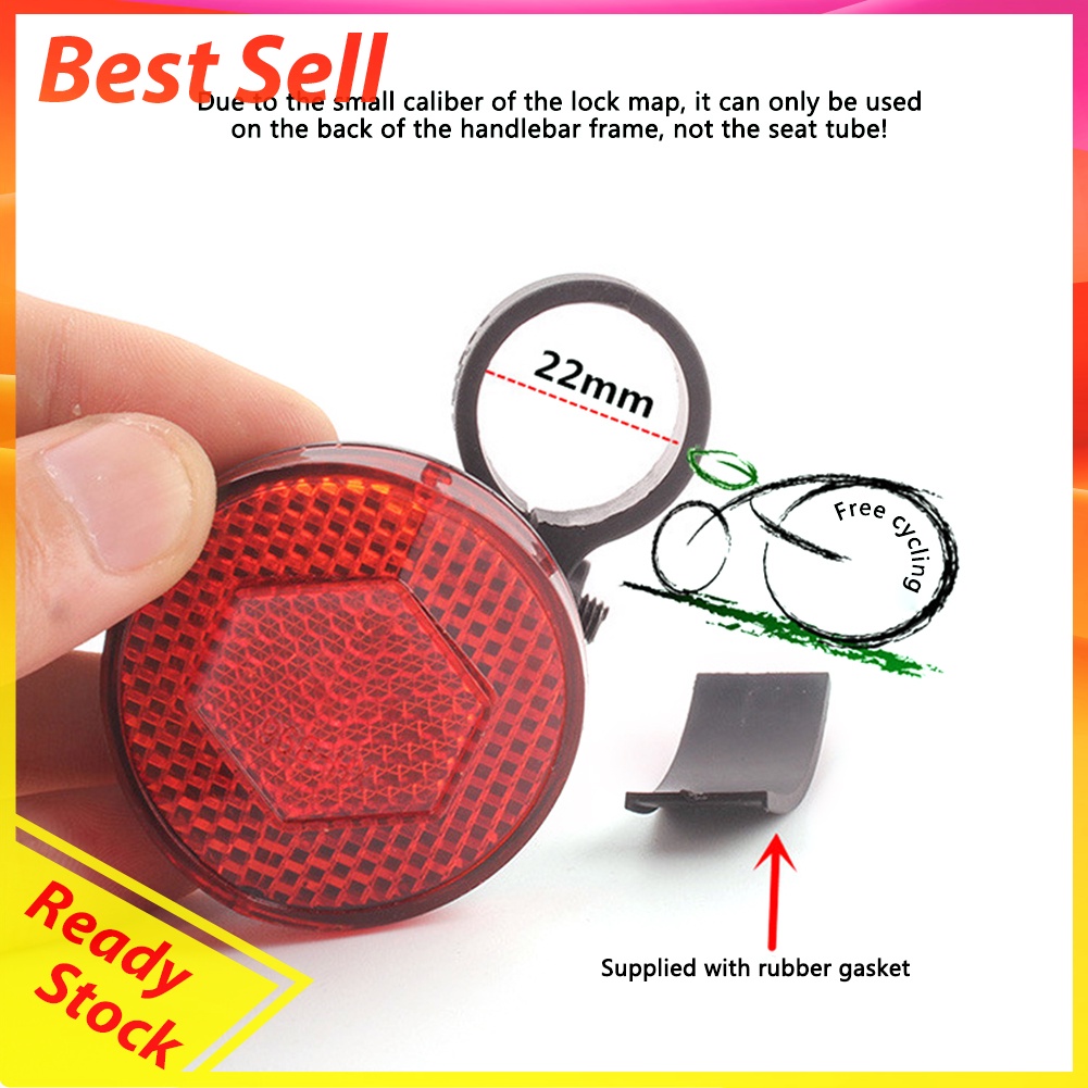 Mountain Bike Handlebar Reflector Bicycle Front Rear Warning Riding Light