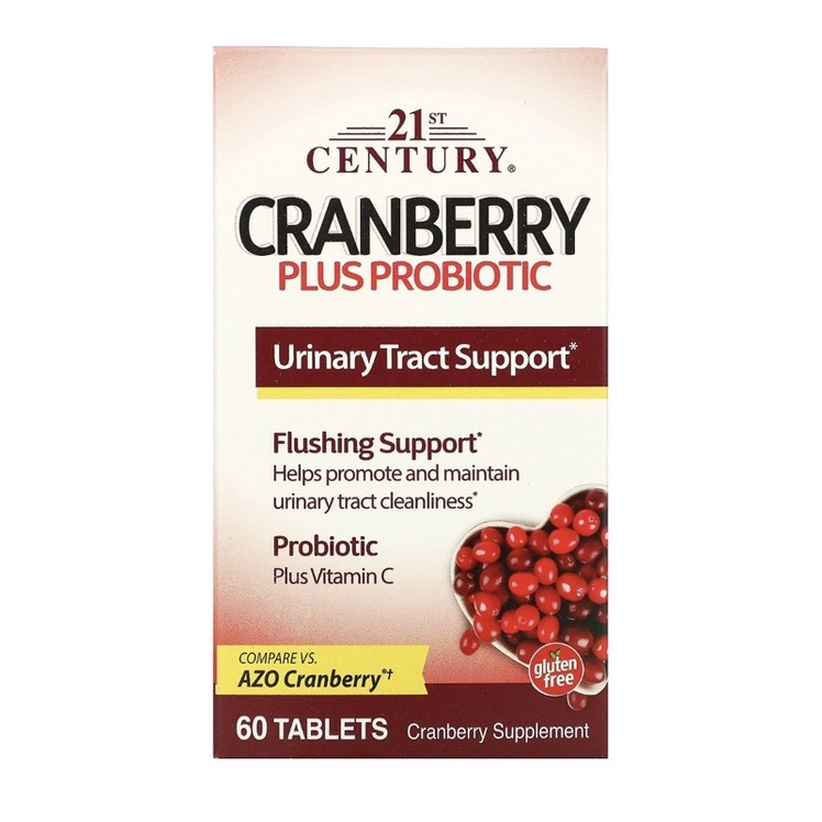 21st Century Cranberry Plus Probiotic 60 tabs ( Suplemen ISK / UTI )