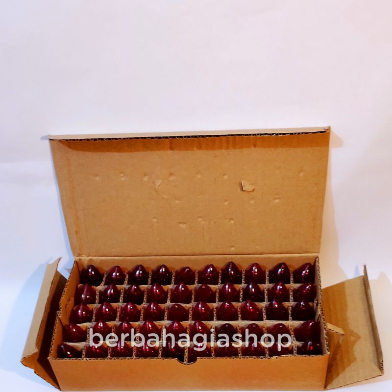 Lampu Bohlam Sembahyang Merah Bening E12 Non LED