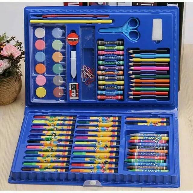 

Kalea. Crayon set 86 pc pink dan biru Free bubble wrap dan paking dus