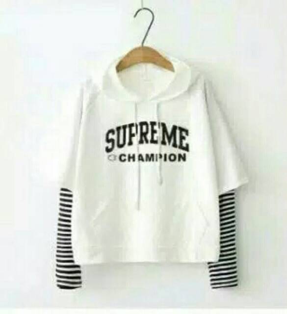 SWEATER SPR CHAMPION / SWEATER KEKINIAN/ tangan double/ bukan model sambungan