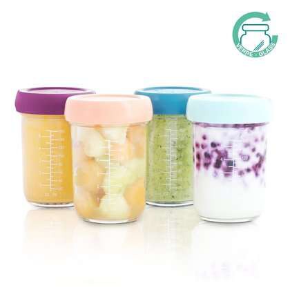 Babymoov Glass Babybols Food Storage Set 4 x 240ml