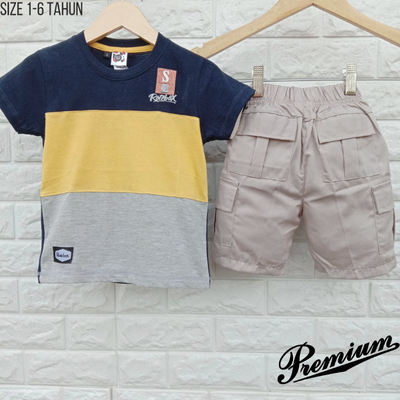 Setelan Anak Laki - Laki Cargo 1 2 3 4 5 6 Tahun Setelan Kargo Anak Cowok Keren