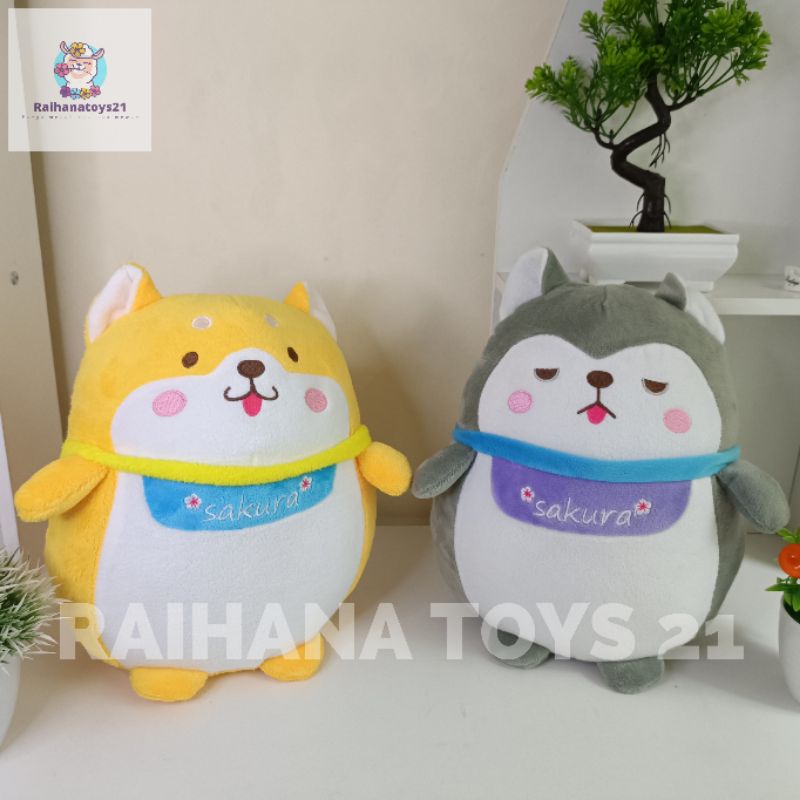 Boneka Lucu Sakura Shiba Inu Mainan Cute Plush Toy Mainan Mewah Lembut Perempuan Anak