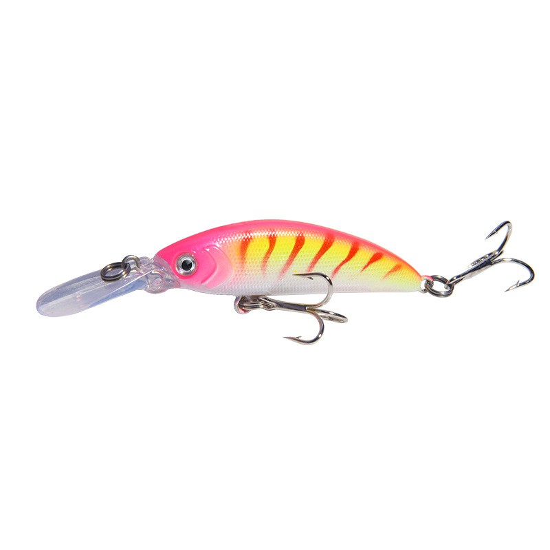 1Pc Umpan Pancing Hard Bait Bentuk Ikan Imitasi Ukuran 6g/7cm Minnow Fishing Lure Crankbait Sinking Bait Tackle