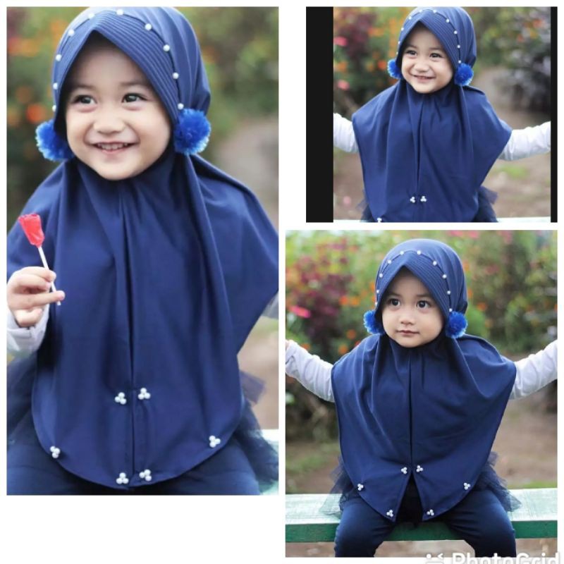 kerudung Pom Cha Cha anak instant Premium 3th - 6 tahun terbaru | jilbab lucu bayi Perempuan sekolah tk 4 - 5 thn | hijab Tanggung baby sd bahan jersey lembut adem