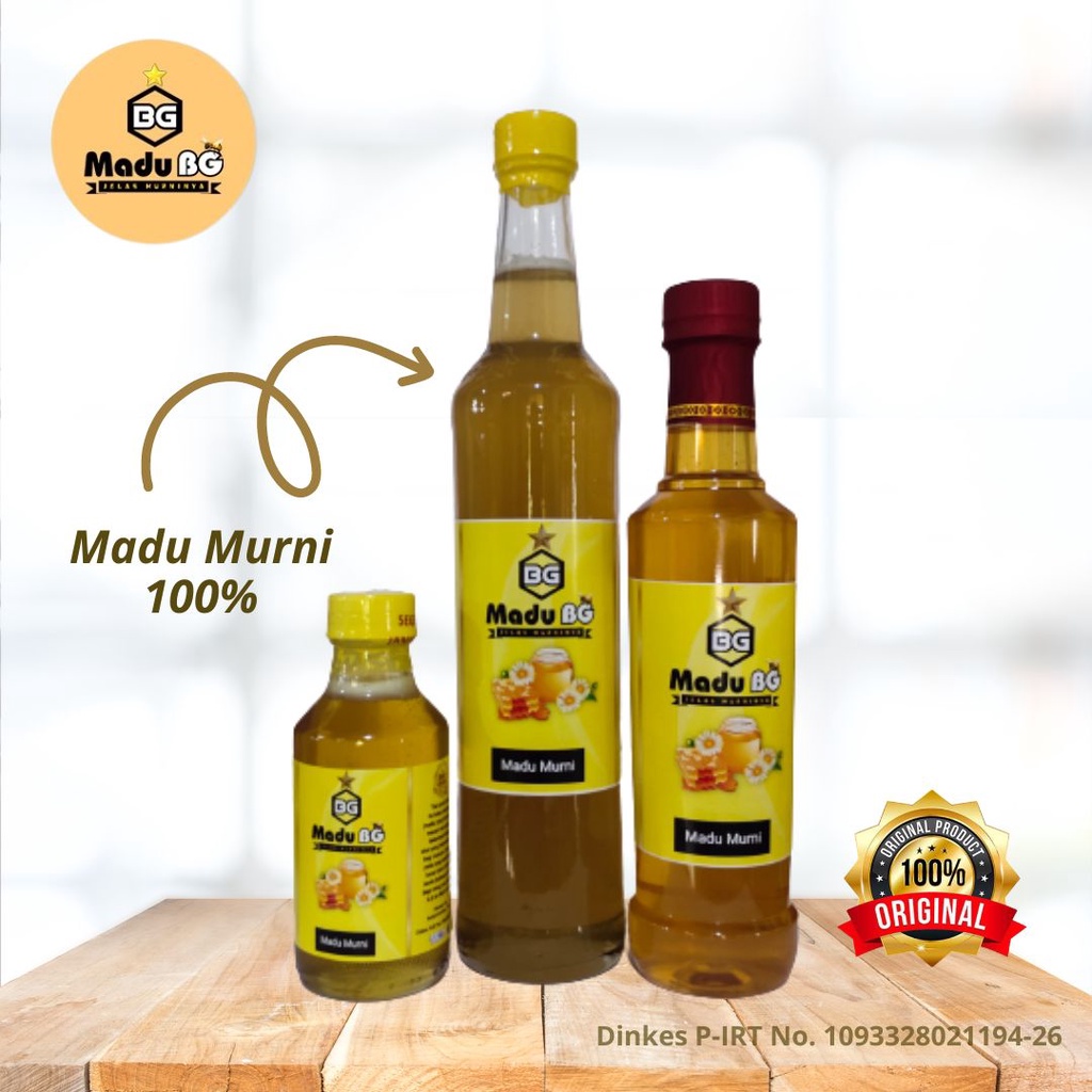 

Madu Murni Asli MADU BG 100% Pure Raw Honey 460ml