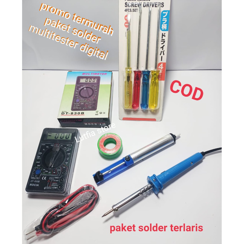 Jual Solder Listrik Gagang Alat Patri Alat Sedot Timah Timah Meter Multitester Digital