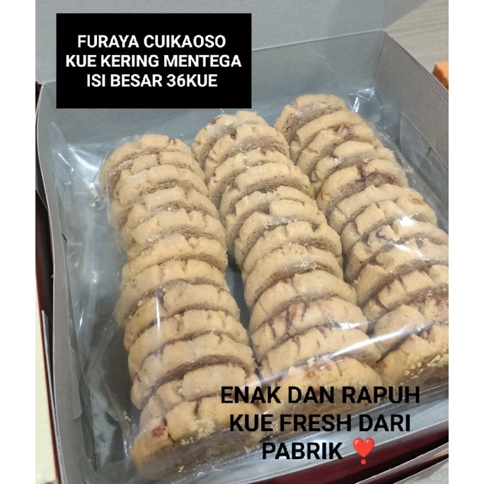 

FURAYA KUE MENTEGA , CUI KAO SO CUIKAOSO HALAL ISI 36 KUE SIZE BESAR ,OLEH OLEH MEDAN FRESH PABRIK