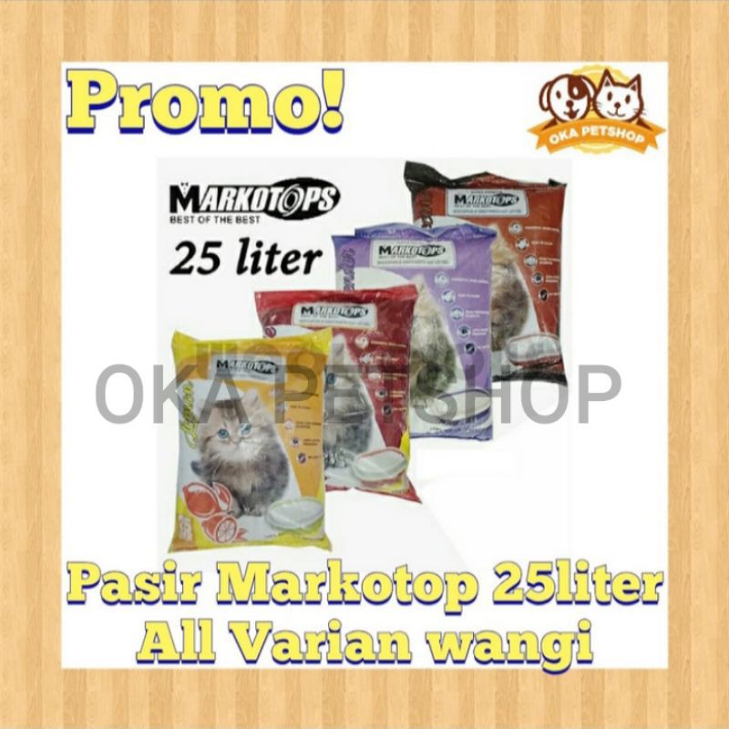 Pasir Kucing Gumpal Wangi Markotops 25liter