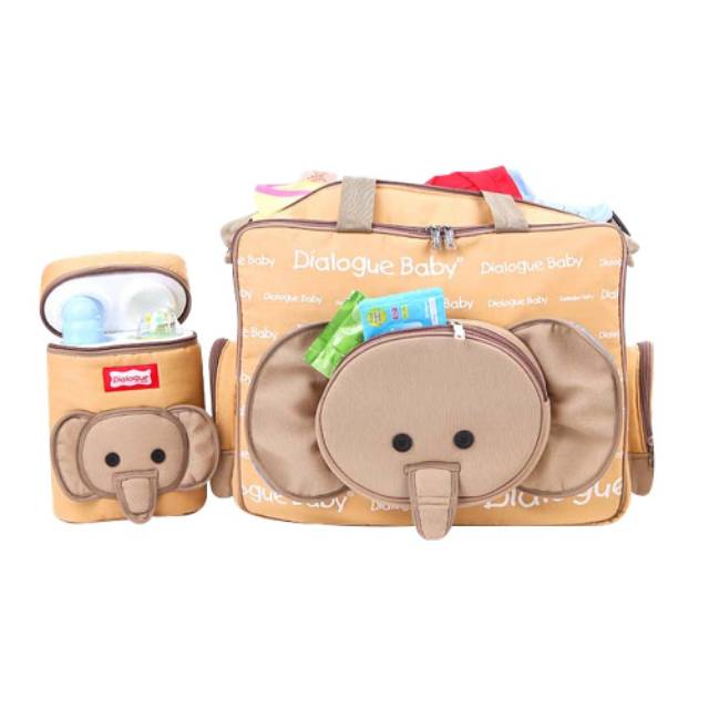 Dialogue baby tas bayi besar 3 in 1 motif gajah DGT 7119