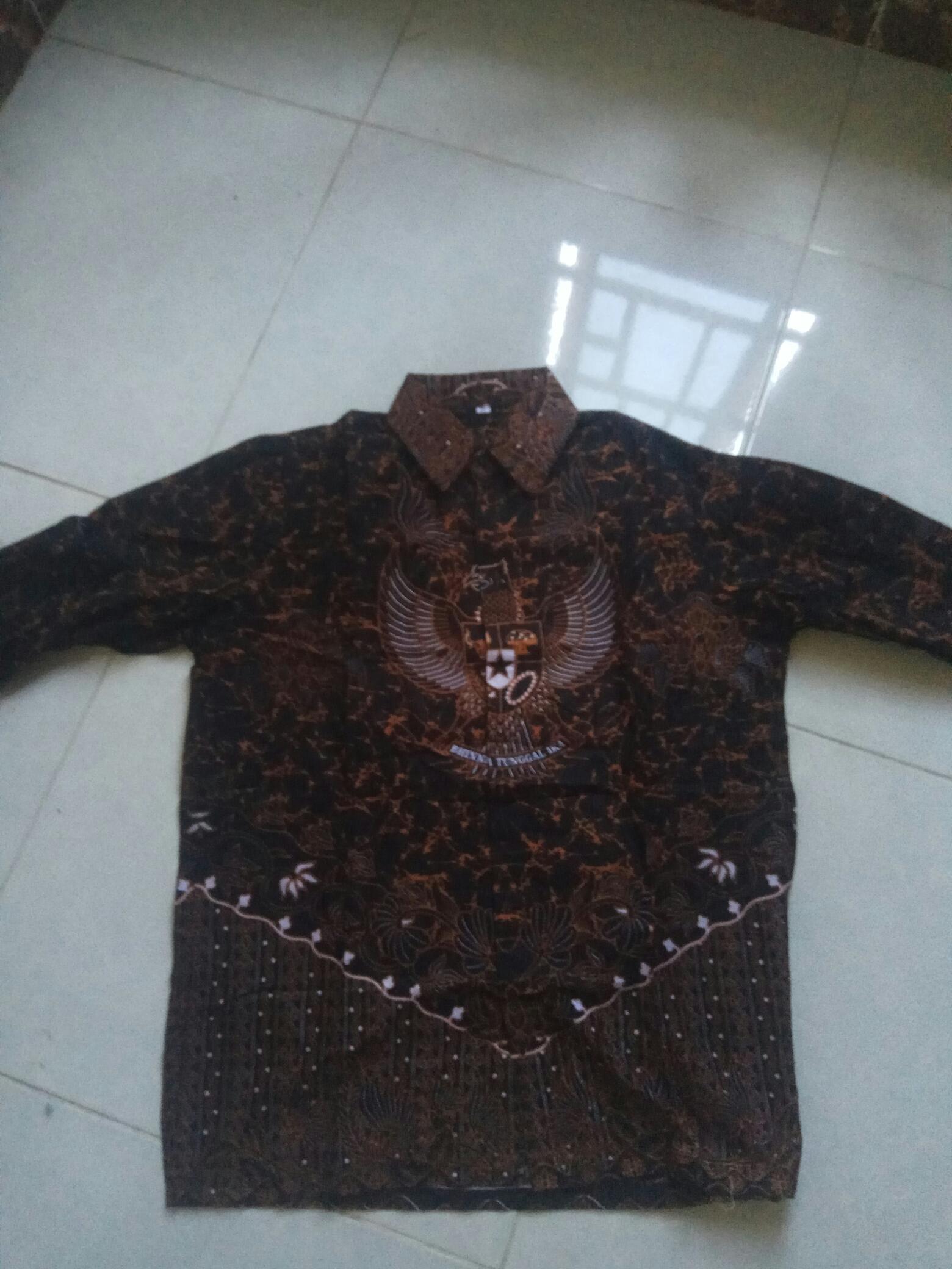 Atasan Kemeja Batik Pria Motif Batik Garuda // (solo) Jumbo