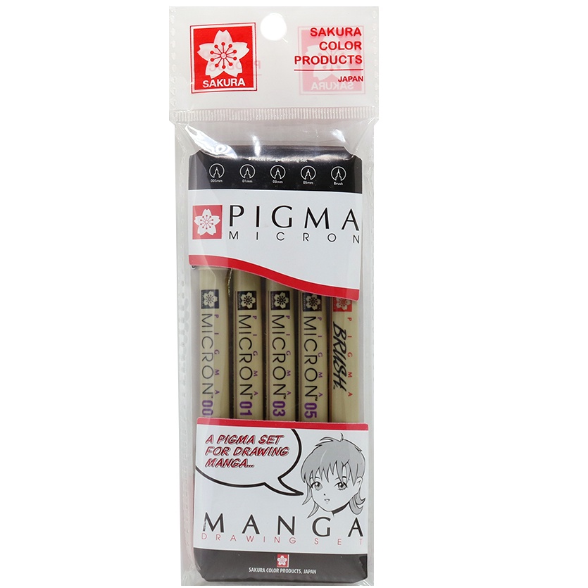 

BALLPOINT SAKURA PIGMA MICRON MANGA SET 5