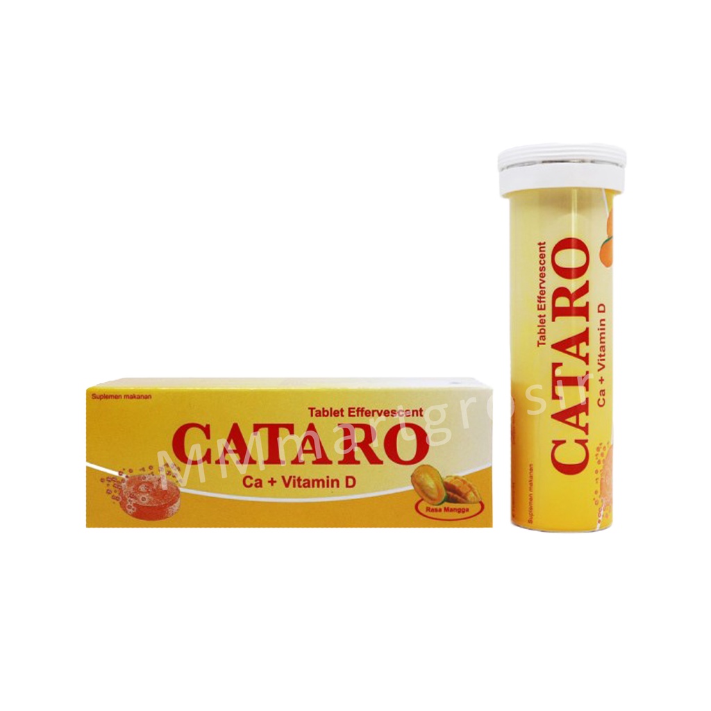 Cataro Suplemen Makanan / Calsium+Vitamin D / Rasa Mangga / Isi 10 Tablet