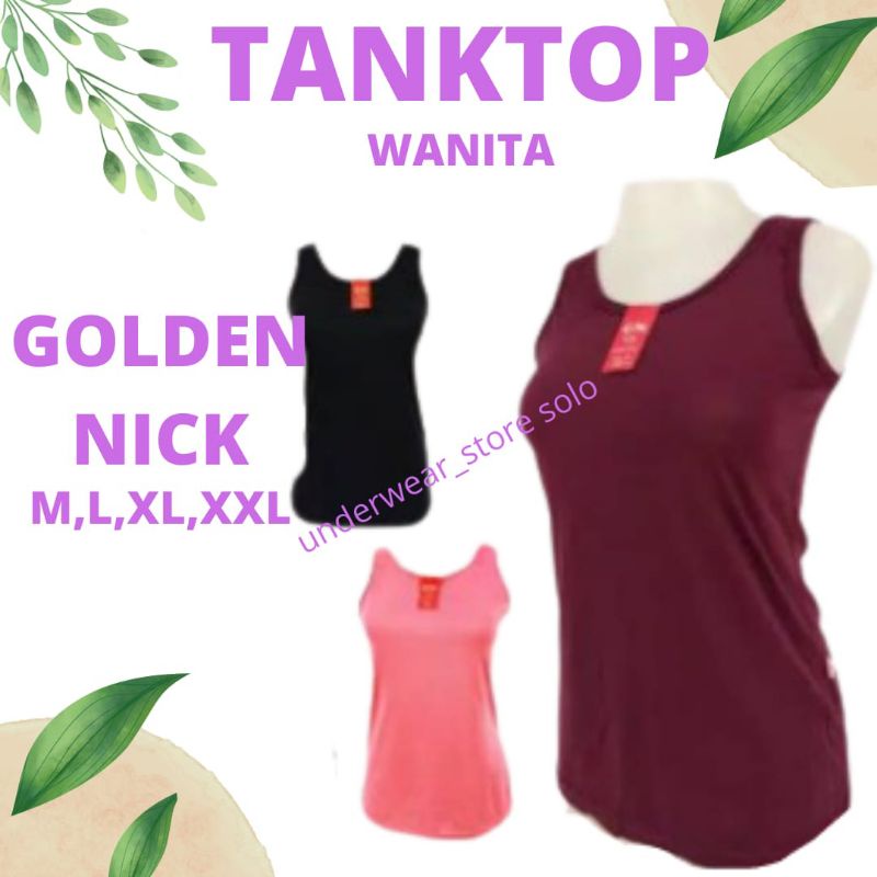 TANGTOP CEWEK REMAJA DEWASA GOLDEN NICK TALI BESAR/KECIL KAMISOL WANITA MURAH,SINGLET ANAK ABG