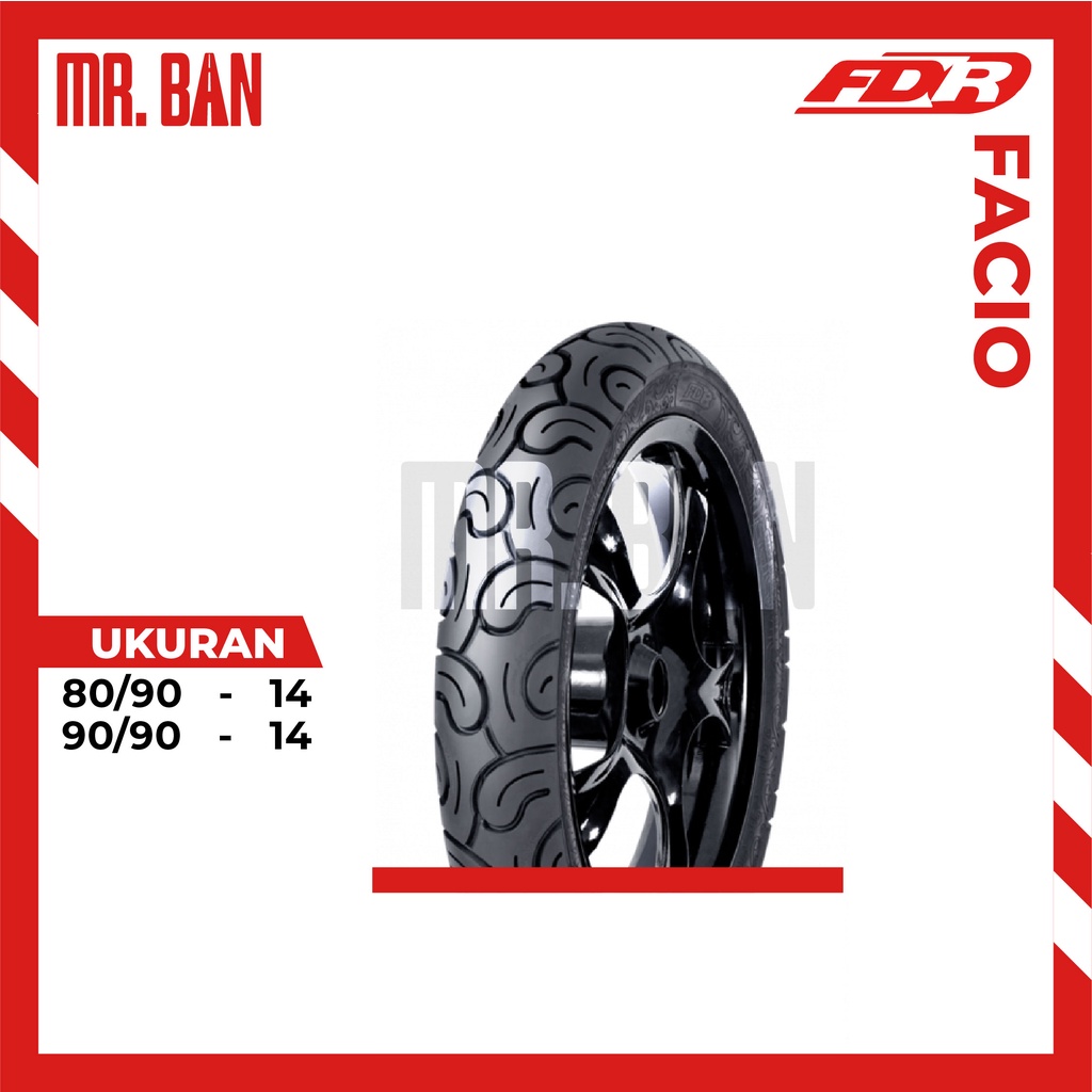 BAN MOTOR MATIC TUBLES RING 14 FDR FACIO 80/90 90/90 TUBELESS TL | BAN TUBLES