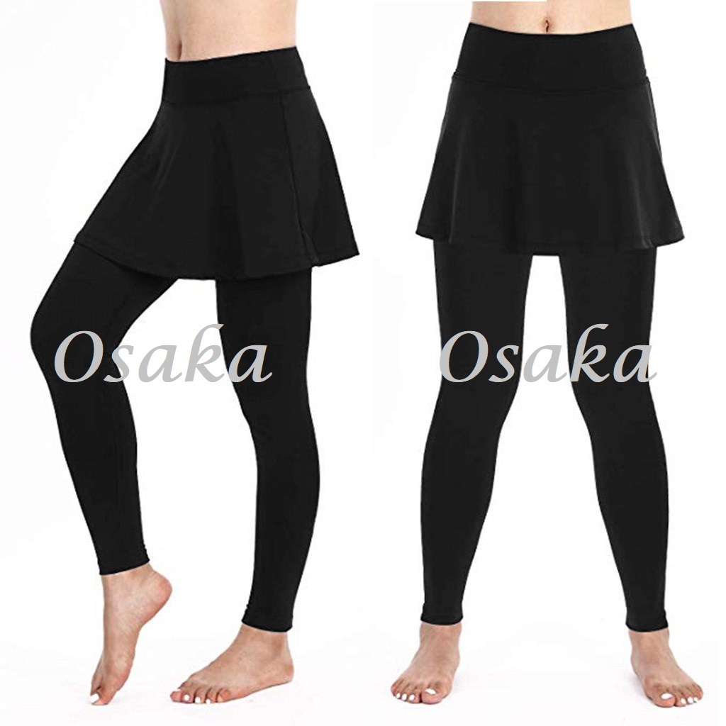 Celana legging Rok Lari Senam Bersepeda Renang Zumba Sport Olah Raga Wanita Bahan Spandex Halus Lejing Leging Olahraga Wanita Ukuran All size dan JUMBO BIG SIZE