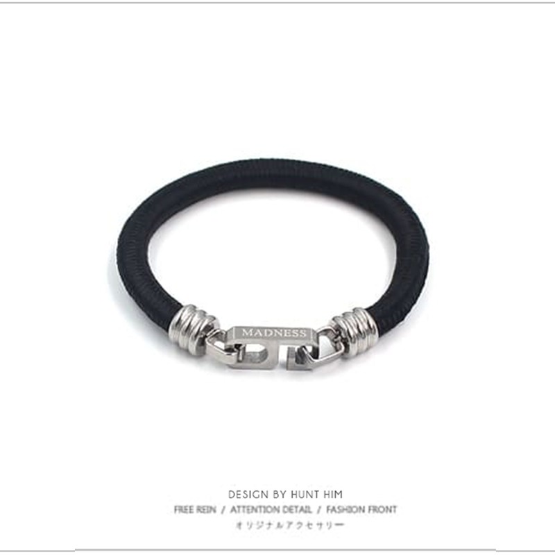 WRISTBAND UNISEX MADNESS KAIN STAINLESS ANTI KARAT KOREA SILVER 9