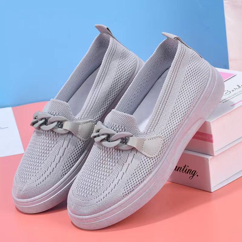 Sepatu Flyknit Shoes Wanita Import JN9191 / Sepatu Slip On Wanita Import