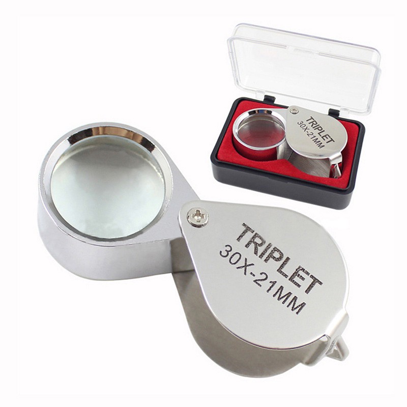 microscope stainless steel Triplet lens loupe / microscope mini