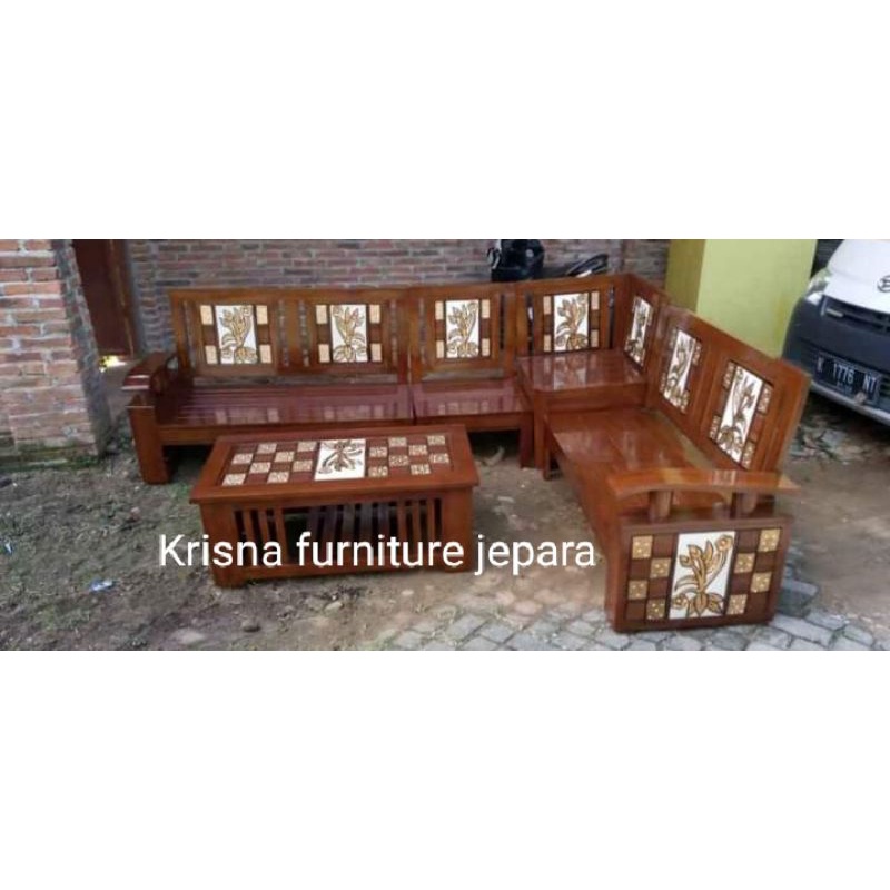 KURSI SUDUT TAMU JATI TUA/FURNITURE JEPARA/MEUBEL JEPARA