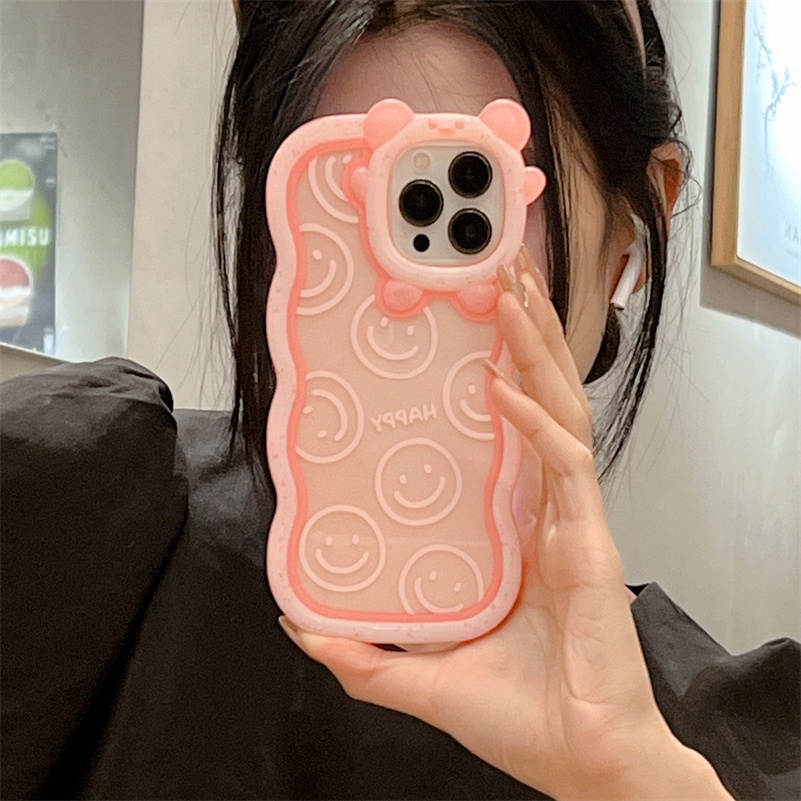 Casing Soft Case iPhone 13 12 11 Pro Max X Xr Xs Max Motif Smiley Face