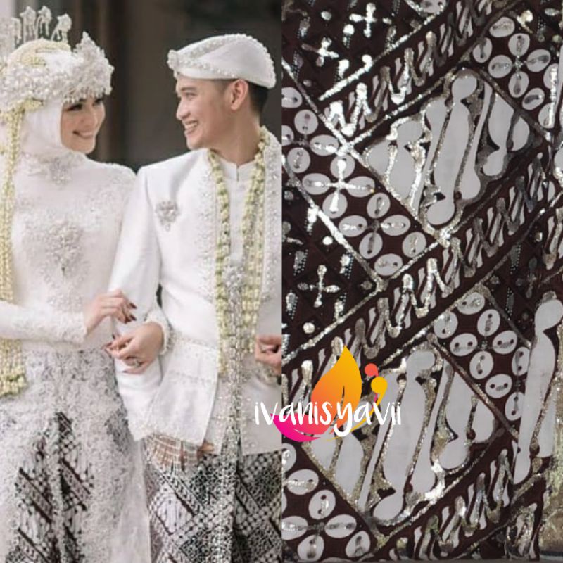 [1set] Sepasang Jarik + Blangkon Pengantin | Motif Ciki