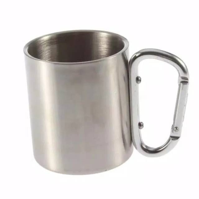 【COD】 Mug Gelas Cangkir Carabiner Stainless Steel High Quality