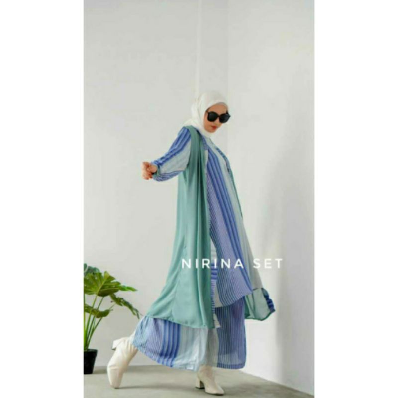 Nirina set Kulot/Set Outer by yayuku/Set 3in1 Murah/bisa COD