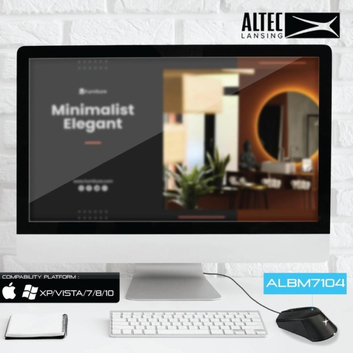 Altec Lansing Mouse Wired ALBM7104 Comfortable Feel