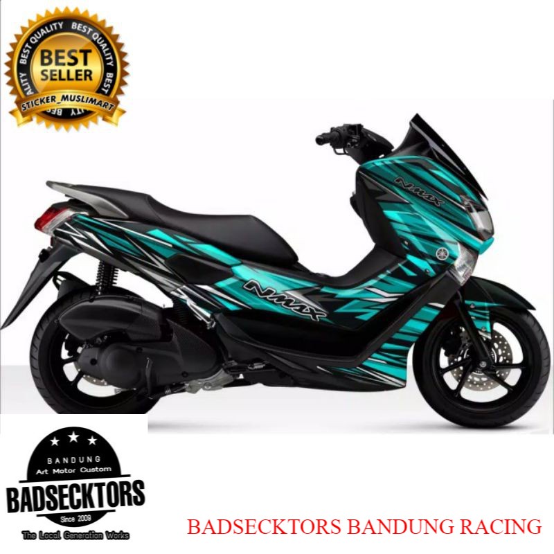 Decal Nmax motif Grafis merah tosca orange keren