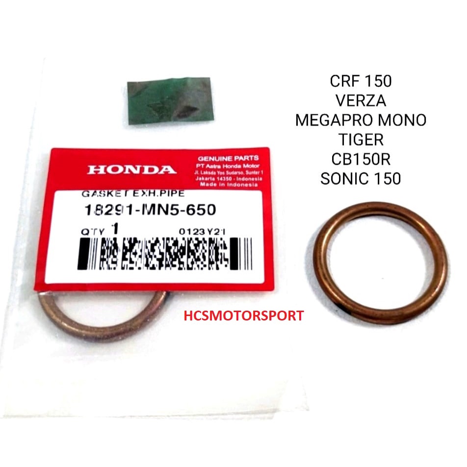 PAKING GASKET EJOS KNALPOT CRF 150 VERZA MEGAPRO MONO SONIC 150 TIGER CB150R CB 150 R ORIGINAL ASLI