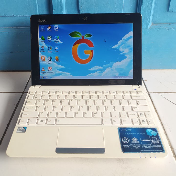 Asus 1015CX Putih Netbook Second Bekas Murah Notebook RAM 2GB HDD 320GB