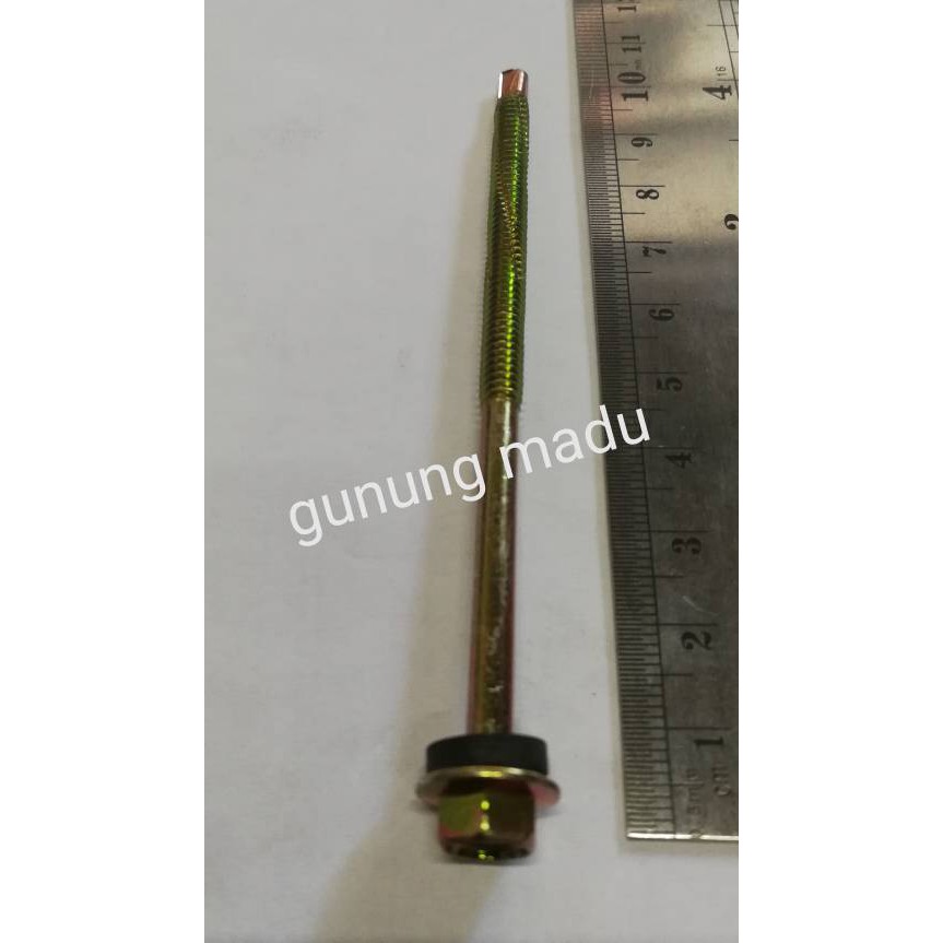 SKRUP ROOFING 10 CM / SEKRUP HOLO BESI BAJA KUNING 10CM KARET