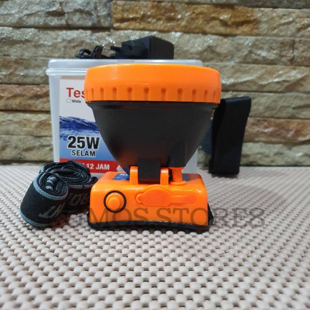 Senter kepala selam 75 Watt TESLA Orenchi Cahaya Kuning / Putih  TLKS - 2551