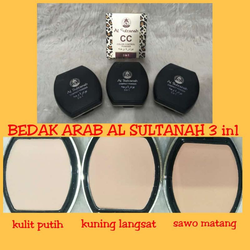 Bedak padat ori Arab Al Sultanah 3 in 1