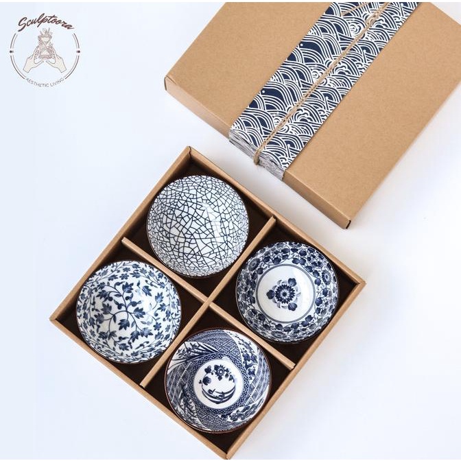 

Gift Set / Hampers Mangkok Keramik Jepang Isi 4 - MJI4P1