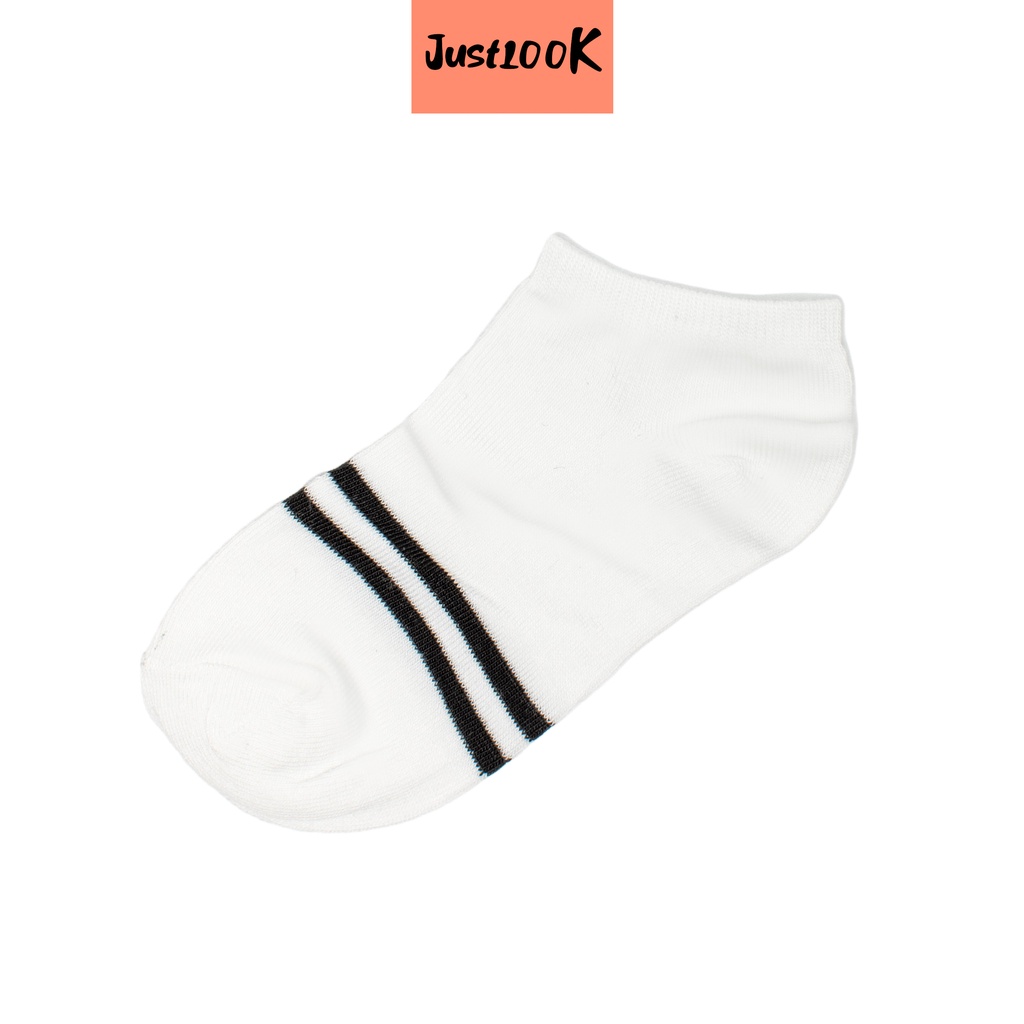 JustLook Kaos Kaki Ankle 2 Garis Model Semata Kaki Korean Style Import High Quality-1